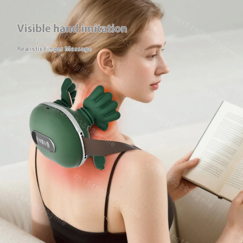 Electric Neck and Shoulder Muscle Massager Heated Back Massagers Smart Kneading Muscles Massage Pillow Leg Body Christmas Gift