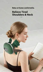 Electric Neck and Shoulder Muscle Massager Heated Back Massagers Smart Kneading Muscles Massage Pillow Leg Body Christmas Gift