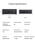 Fireplace Aroma Diffuser 150ml 7 Color Flame With Remote Control Cool Mist Humidifier Auto ShutOff Timer For Home Office