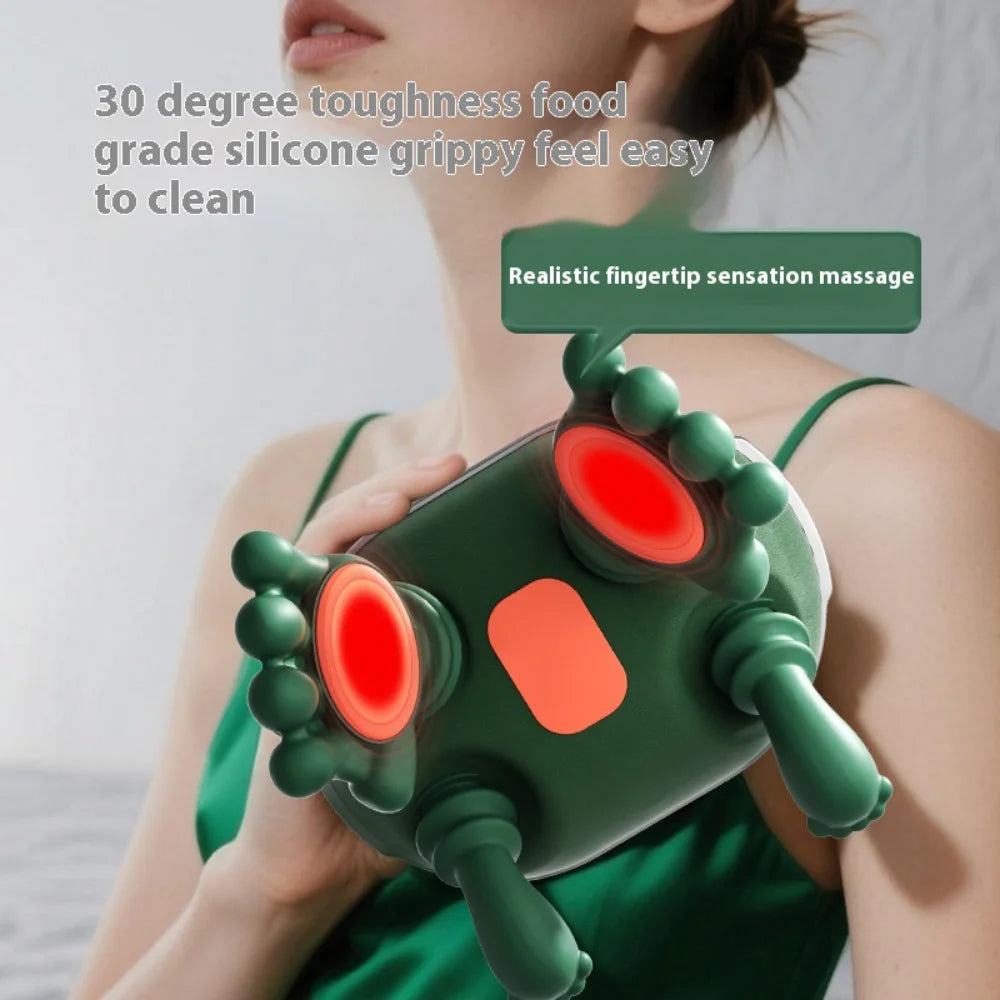 Electric Neck and Shoulder Muscle Massager Heated Back Massagers Smart Kneading Muscles Massage Pillow Leg Body Christmas Gift