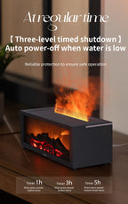 Fireplace Aroma Diffuser 150ml 7 Color Flame With Remote Control Cool Mist Humidifier Auto ShutOff Timer For Home Office