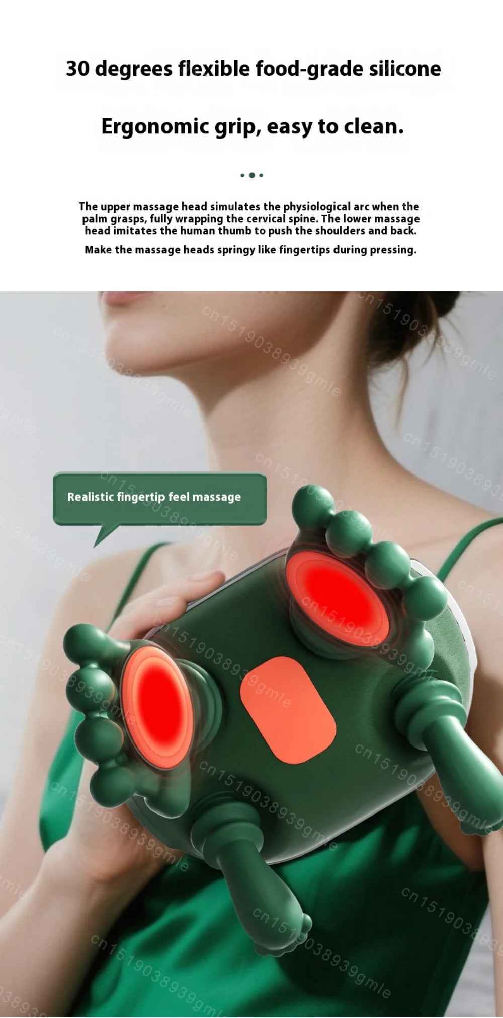 Electric Neck and Shoulder Muscle Massager Heated Back Massagers Smart Kneading Muscles Massage Pillow Leg Body Christmas Gift