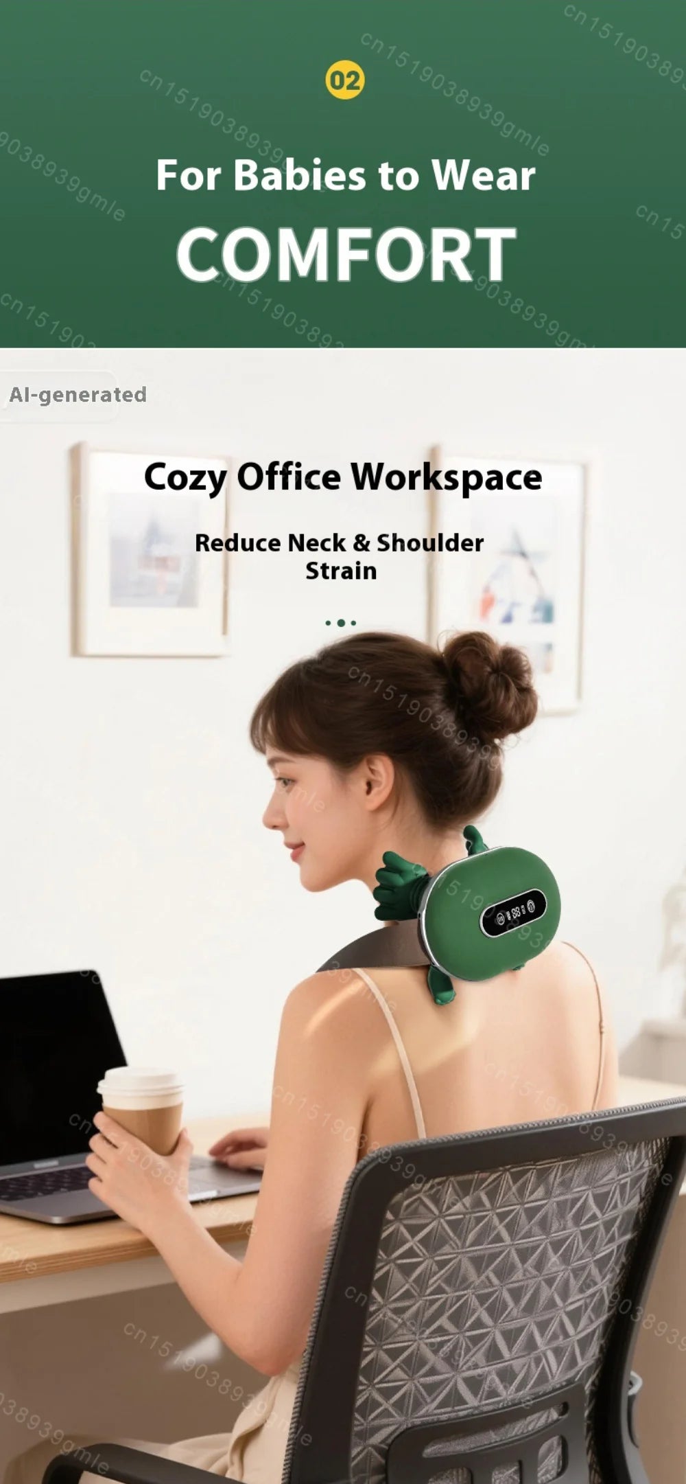 Electric Neck and Shoulder Muscle Massager Heated Back Massagers Smart Kneading Muscles Massage Pillow Leg Body Christmas Gift