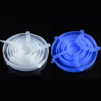 6 Pcs Silicone Cover  Stretch Lids for Kitchen Microwave Food Covers Bowl Caps Elastic Silicone Lid Cap Universal Adaptable Lids