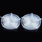 6 Pcs Silicone Cover  Stretch Lids for Kitchen Microwave Food Covers Bowl Caps Elastic Silicone Lid Cap Universal Adaptable Lids